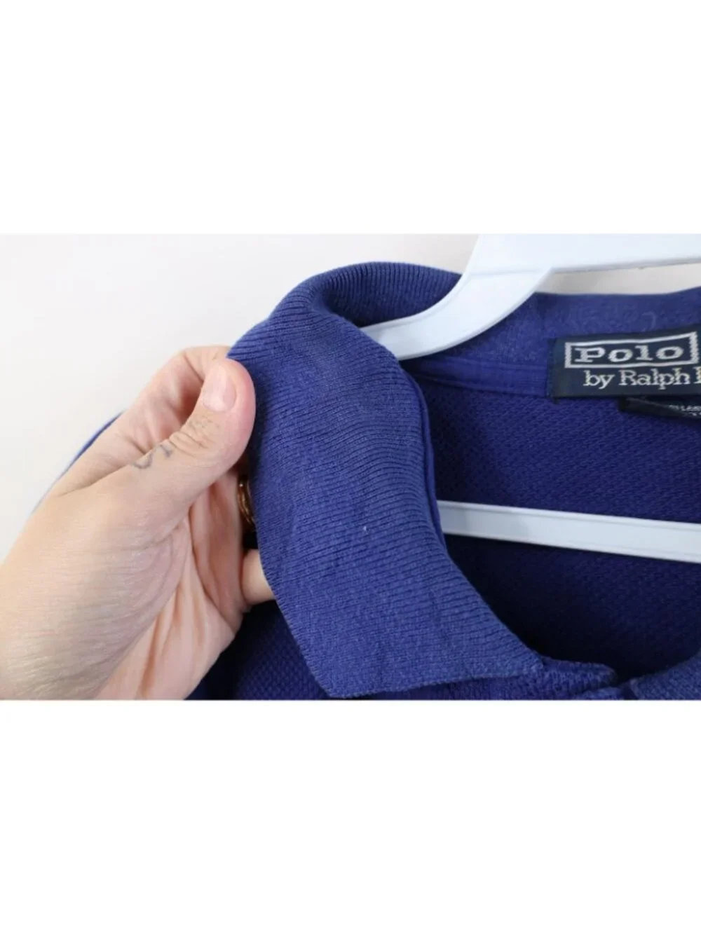 Vintage 90s Ralph Lauren Mens XL Color Block Thermal Knit Long Sleeve Rugby Polo